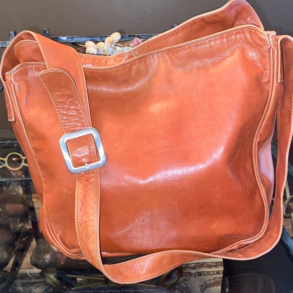 Elegant Rust Leather Shoulder Bag❤️